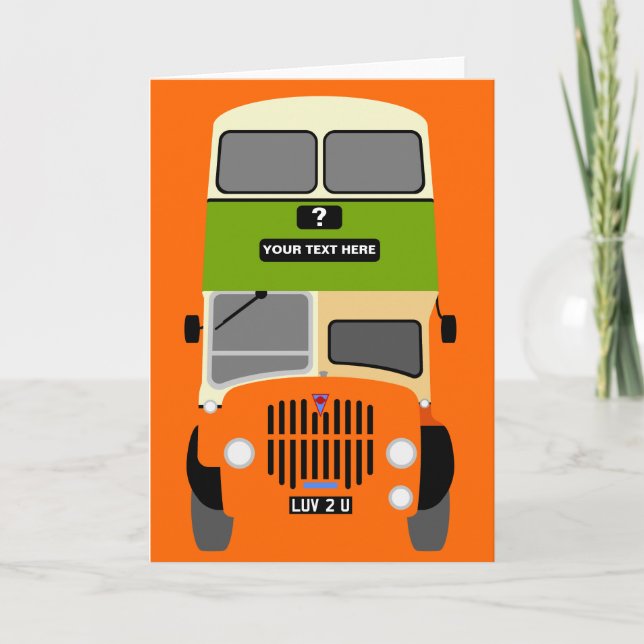 Carte Personnaliser Old Glasgow Double Decker Bus (Devant)