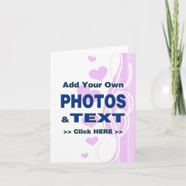 Carte personnaliser photos texte ajouter images personna (Devant)