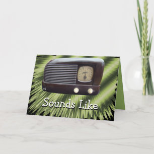 Carte personnaliser radio vintage à toute occasion