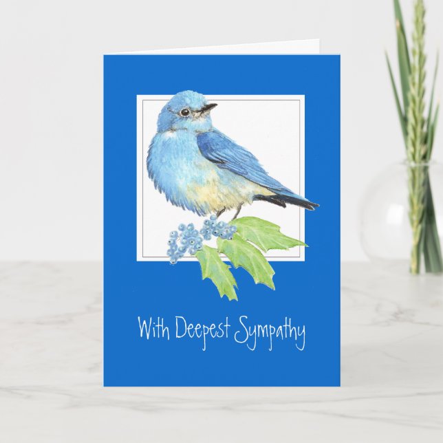 Carte Personnaliser, Sympathie la plus profonde, oiseau  (Devant)