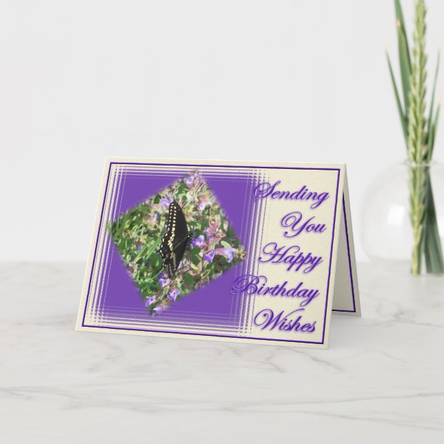 Carte PersonnaliserBdayPapillon (Devant)