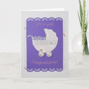Carte Personnalisez la poussette mignonne bébé