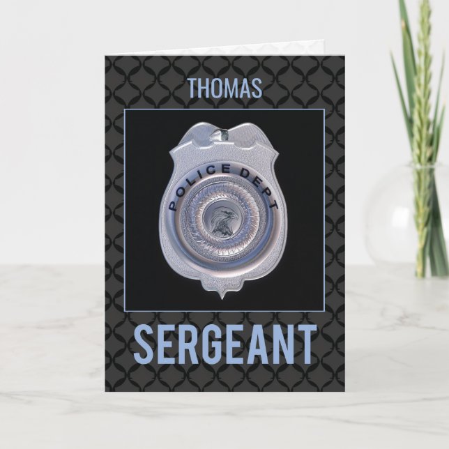 Carte Personnalisez la promotion nommée au sergent dans (Devant)