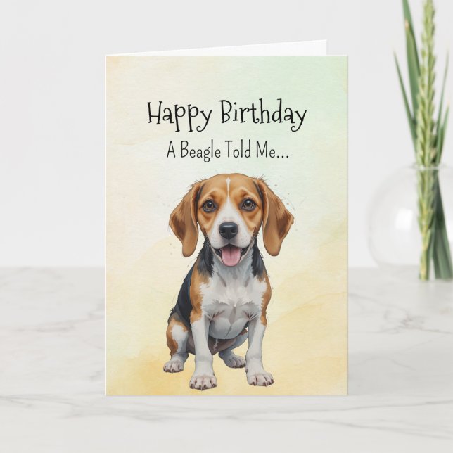 Carte Personnalité Beagle Anniversaire Animaux amusants (Devant)