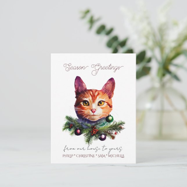 Carte Personnalité de Cute Orange Cat (Debout devant)