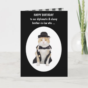Carte Personne de chat Funny Homme Anniversaire