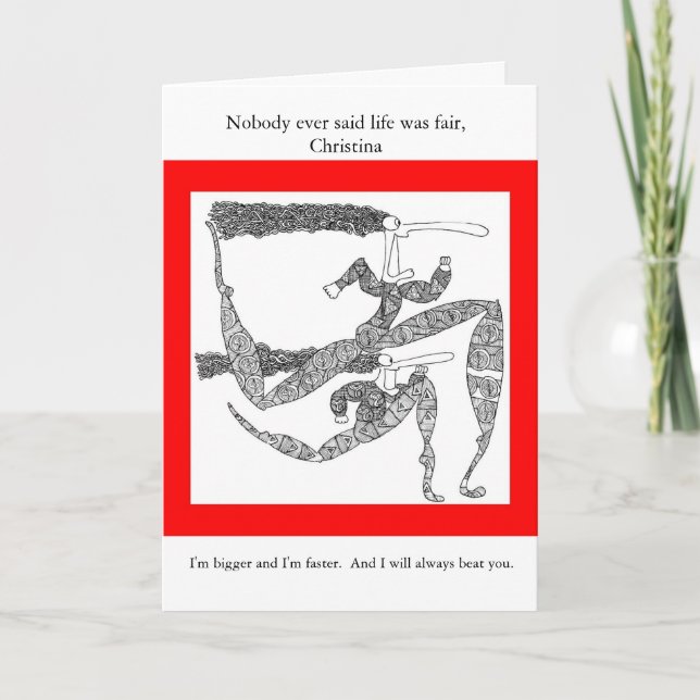 Carte Personne n'a jamais dit que la vie était juste, (Devant)