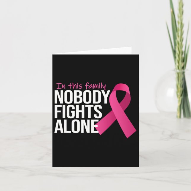 Carte Personne ne se bat seul Conscience du cancer du se (Devant)