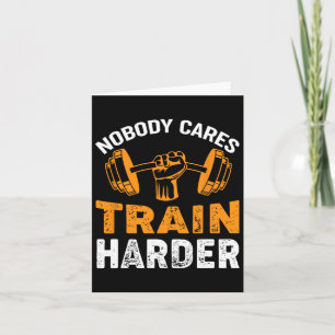Carte Personne Ne S'Occupe De Train Plus Dur Fitness Poi