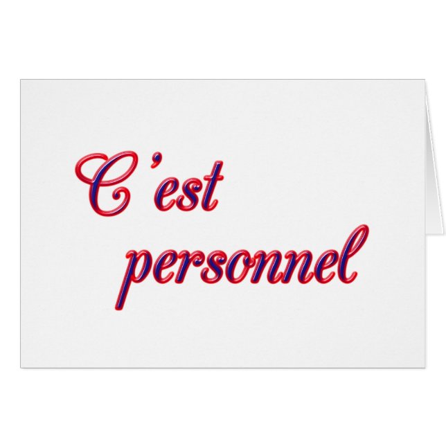 Carte personnelle (Devant horizontal)