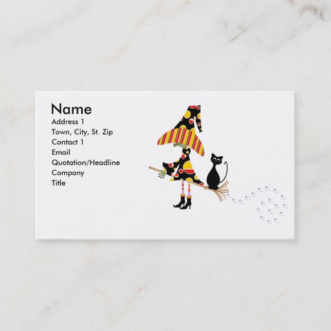 Carte personnelle d'affaires de Halloween (Devant)