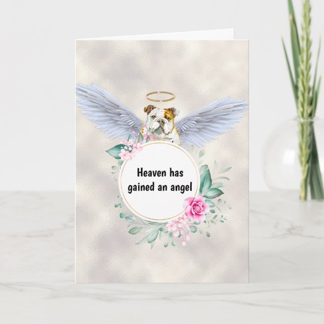 Carte Perte d'animal de compagnie anglais bulldog angel  (Devant)