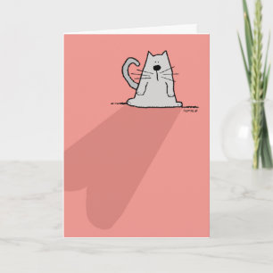Carte Perte d'animal de compagnie, chat, coeur