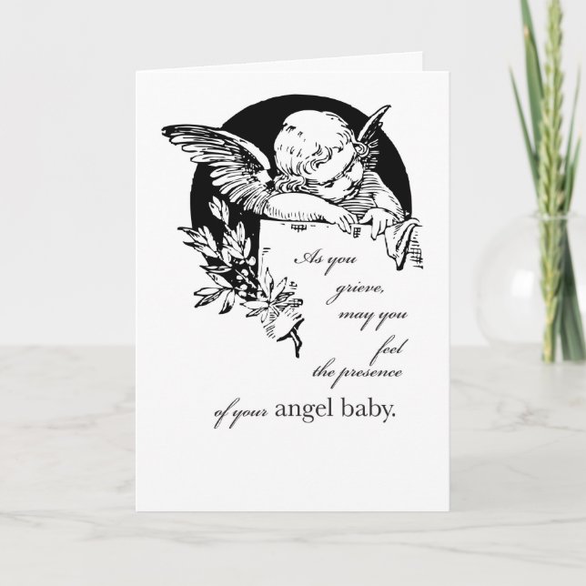Carte Perte de bébé, Ange (Devant)