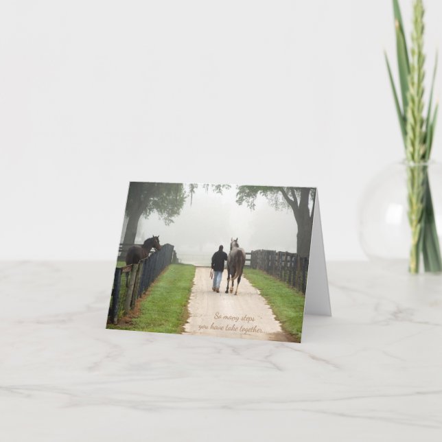 Carte Perte de Cheval, coeur, message personnalisé Sympa (Devant)