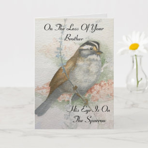 Carte Perte De Frère Sparrow Bible Citation Sympathie