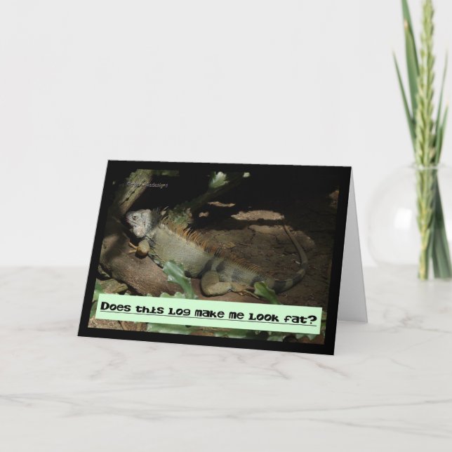 Carte Perte de poids Humour Iguana (Devant)