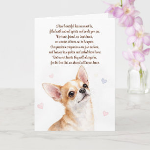 Carte Perte de sympathie pour chien Chihuahua spirituel
