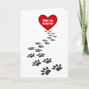 Carte Perte d'Empreintes de pattes d'animaux de compagni