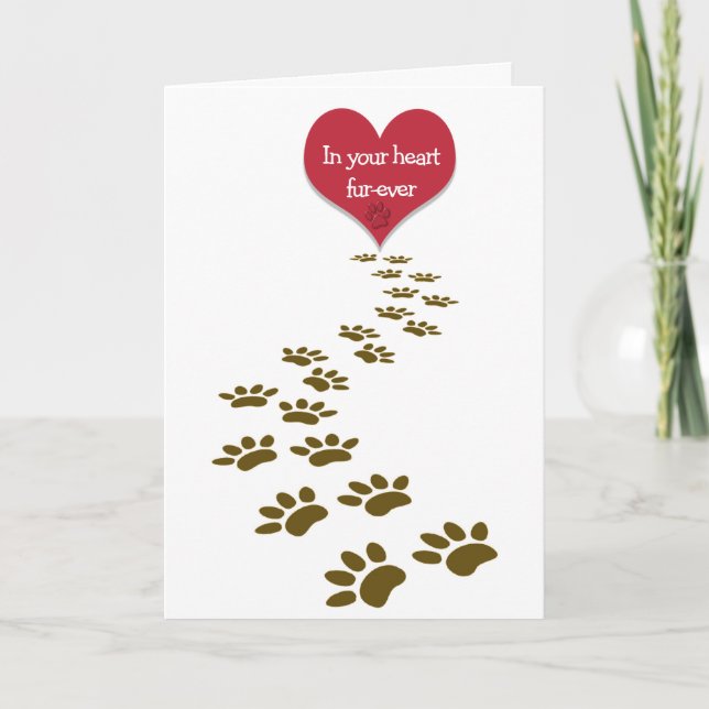 Carte Perte d'Empreintes de pattes de animaux de compagn (Devant)