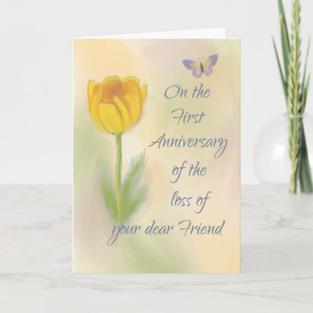 Carte Perte du 1er anniversaire de la Fleur d'Aquarelle  (Devant)