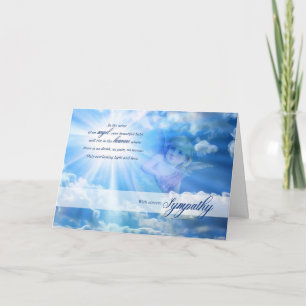 Carte Perte d'un bébé Sympathie Petit Ange