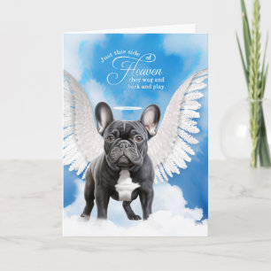 Carte Perte d'un Blanc Noir Français Bulldog Pet Sympath