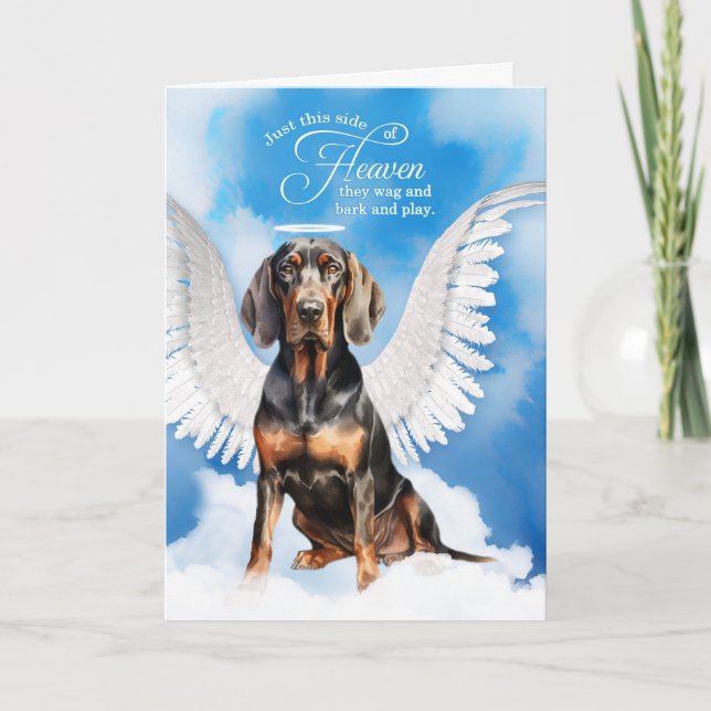 Carte Perte d'un chien noir bronzé Coonhound Sympathie p (Devant)