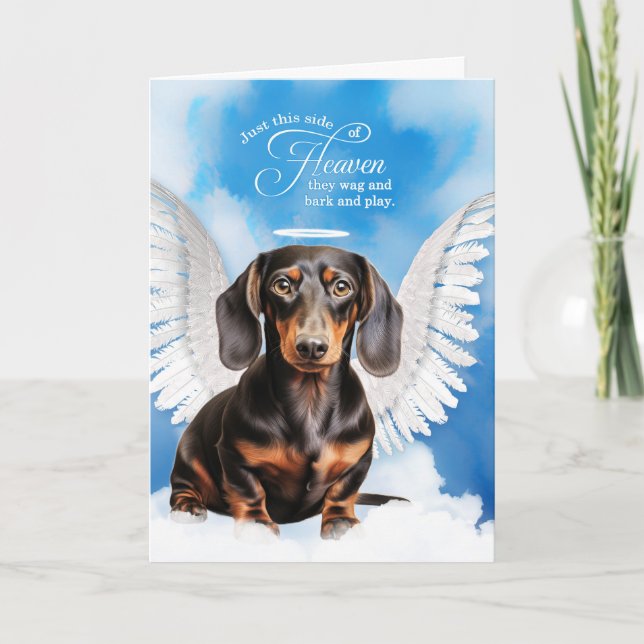 Carte Perte d'un chien noir et rouge Dachshund Sympathie (Devant)