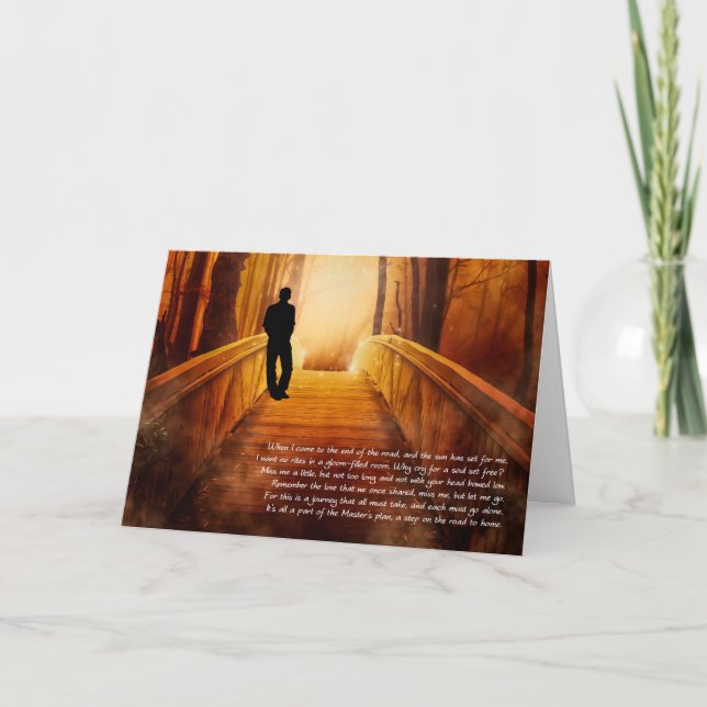 Carte Perte d'un partenaire Sympathy Golden Bridge MALE (Devant)
