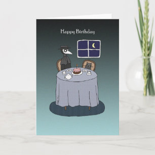 Carte Peste Docteur avec Chat Noir Drôle Goth Anniversai