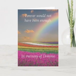 Carte Pet chien chat Rainbow Bridge Sympathie