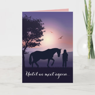 Carte Pet Condolence Cheval Perte Sympathie personnalisé