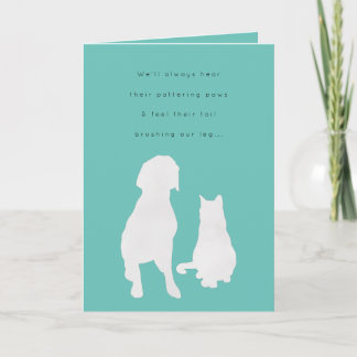 Carte Pet Perte Patch Pattes Sympathy Card