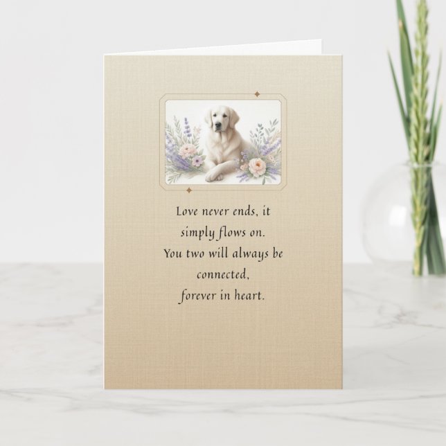 Carte Pet Sympathy Card Chig Flower Frame Series (Devant)