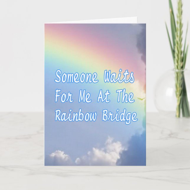 Carte Pet Sympathy Card Rainbow Bridge Dog Cat Full (Devant)