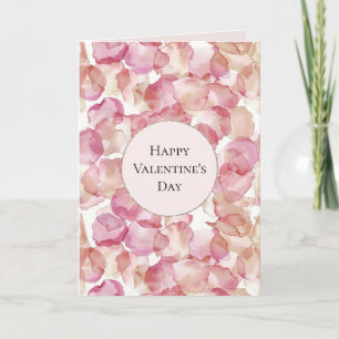 Carte Pétales de rose rose romantiques Fleur de la Saint
