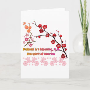 Carte Pétales en harmonie rose blanc