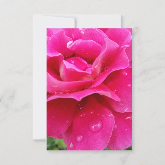 Carte pétales roses (Devant)