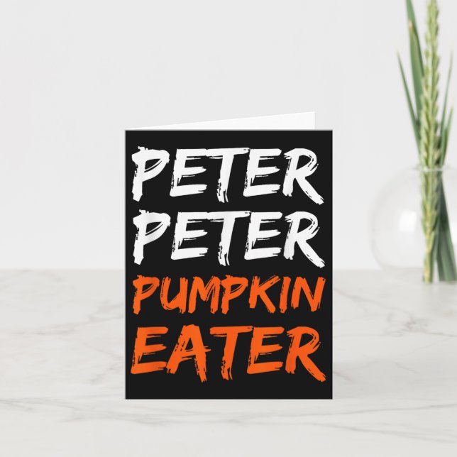 Carte Peter Citrouille Costume Mangeur Halloween (Devant)