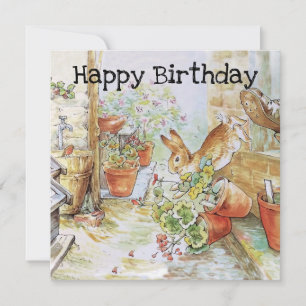 Carte Peter le lapin Joyeux anniversaire