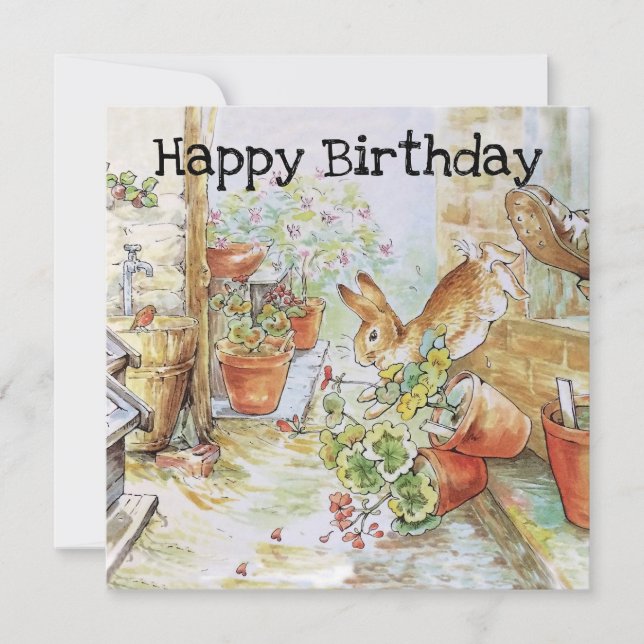 Carte Peter le lapin Joyeux anniversaire (Devant)