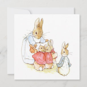 Carte Peter Rabbit et ses soeurs (par Beatrix Potter)