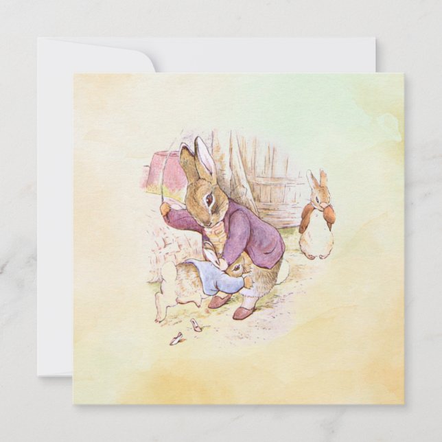 Carte Peter Rabbit père et fils (Devant)