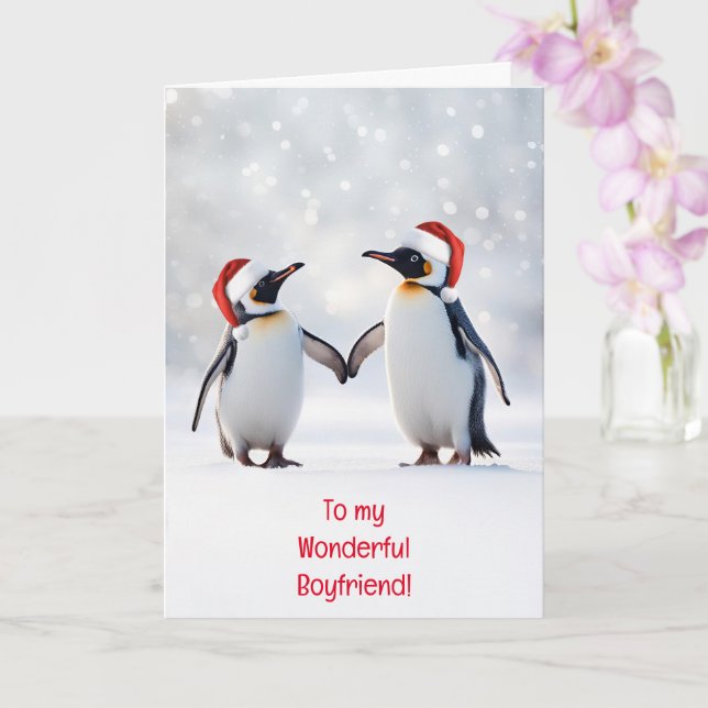 Carte Petit ami Joyeux Vacances Noël Amour (Orchidée)