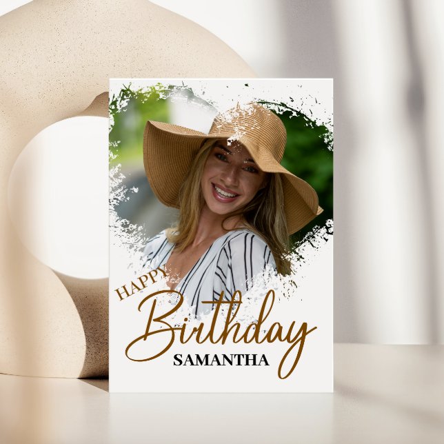 Carte Petit ami simple | Photo Girami Anniversaire (Personalize this photo birthday greeting card to create a special keepsake for your loved one!)
