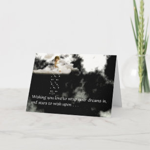 Carte Petit Ange sur un nuage Anniversaire