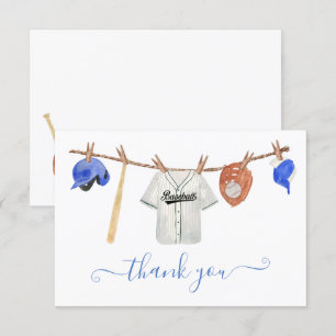 Carte Petit baseball de lâche Clothesline Merci Note