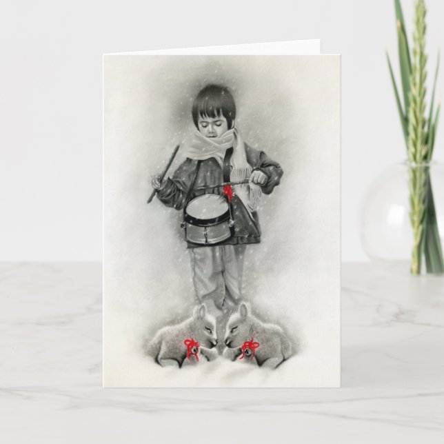 Carte petit batteur garçon (Devant)