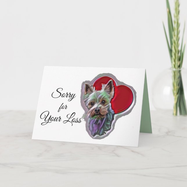 Carte Petit Blue Gold PopArt Yorkshire Yorkie Terrier (Devant)
